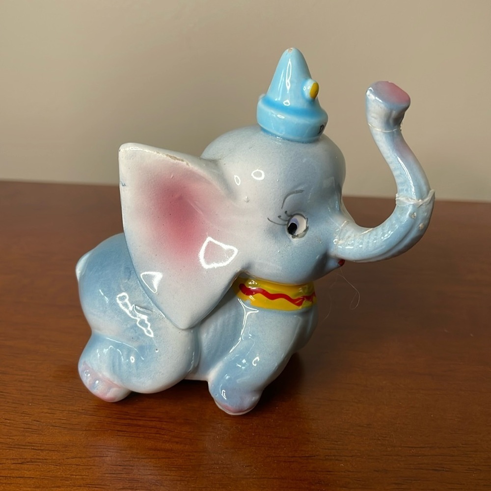 Vintage DISNEYLAND Dumbo Figurine Made in JAPAN Repaired Retro Collectible‎